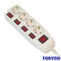ForU558 써보니 4구 접지개별스위치멀티탭 M 박스 15개 전기용품 개별스위치 멀티탭