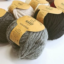 (10+1이벤트중) 나코 내츄럴 울 뜨개실 조끼 목도리 Nako Natural wool, 5742
