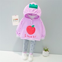 ZHTJY Infant Clothes Spring Autumn Baby Girls Clothing Sets Strawberry Hoodie Pants Child Casual Cot