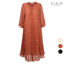 VIVID SG VIVID SG 꽃잎카라소매 쉬폰주름 원피스 VS136001