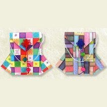 초등 미술 수업 전통 조각보 문양 복주머니 만들기 키트 4인 문화센터 5살 EQ 끈기 셀프 IQ, 2.직사각형 패턴