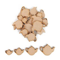 목재구입 나무합판 나무재단주전자 MDF 공예 모양 나무 Kin 컵 티타임 장식, 08 60pcs_02 7-8 센치메터