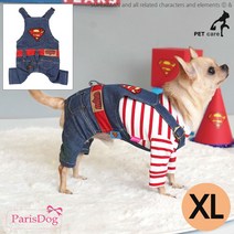 패리스독 슈퍼맨 오버롤 팬츠 (블루) (XL)