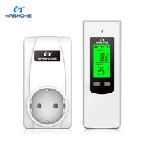 스마트 온도 제어 시스템 nashone 조절기 220v 컨트롤러 조절기 무선 센서 따뜻한 바닥 조절기 소켓 eu, 온도 조절기 세트, fr 플러그 유형 e