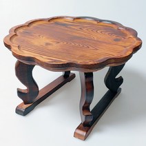 미니데코 꽃잎 소반 찻상 (중) 지름 25X14.5cm, 내추럴