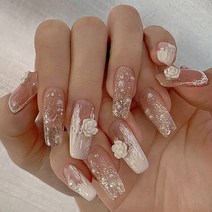 떨샵 화려한 보석 스톤 네일팁 인조네일 셀프네일팁, 2개, NAIL-N363