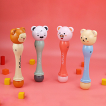 새지않는 애니멀 자동 버블스틱 동물 LED 멜로디 비눗방울 비누방울 봉 버블건 리필 용액, 01_곰 자동 비눗방울