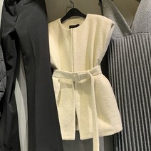 모피조끼 동대문 플러시 조끼 탑 아웃도어 벨트 겉옷 여성용 가을 겨울