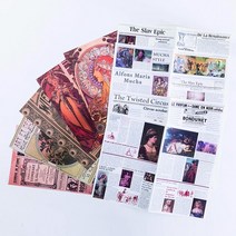 20 장 소재 종이 Scrapbooking 저널 일기 콜라주 잡지 필름 배경 장식 레트로 편지지, 03 Set 3