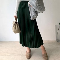네모 여성용 주름플리츠롱 스커트