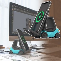 LinDesign 지게차형 마그네틱 무선 충전 거치대 급속 충전, 1개