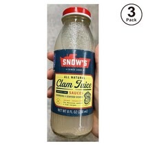 Snows 스노우 클램 주스 조개 수프 소스 차우더 앤 씨푸드 8 fl oz 236ml 3팩