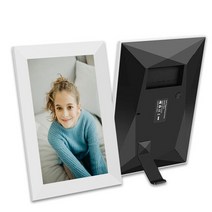 디지털 사진 프레임 10 인치 WiFi HD IPS 터치 스크린 디스플레이 자동 회전 응용 프로그램을 통해 공유, 02 WHITE_03 영국 플러그