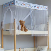 사각모기장 2층 침대 무설치 모기장 집들이선물 기숙사 여름 필수템 필수품, K.우주토끼-위층 모기장+쫄대 + C.1.2mx1.9m