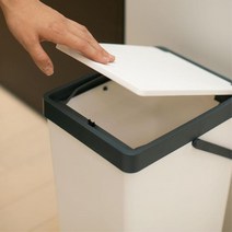 사무실 20L 휴지통 분리수거 쓰레기통 주방 뚜껑 공공기관 학원 공공장소, 휴지통 20L 베이지