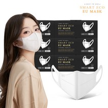 스마트에코 이유마스크 성인용 화이트 300매 국산 새부리형 일회용마스크, 단품없음