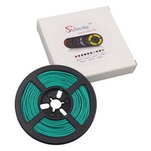전선 연결 선 전기 케이블 20 미터롤 65.6ft 30 awg 유연한 실리콘 와이어 rc 110.08ts 외경 1.2mm 중에서 택할 수 있는 10가지 색상, 녹색