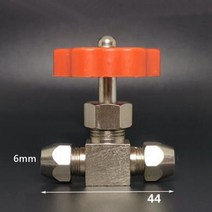 니들밸브6mm 8mm 10mm 구멍 직경 오렌지 플라스틱 손잡이 금속 고압 내구성 튜브 니들 유형 글로브 밸브 볼, 02 8mm