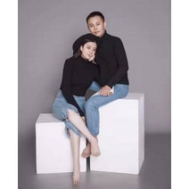 촬영 소품 의자 셀프 스튜디오 사진관 발판 화이트, 30x30x50cm