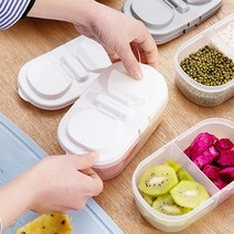 과일 반찬 분리 보관 나눔 도시락 밀폐 용기 모던밀폐용기, 화이트