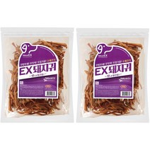 네츄럴EX 460g 대용량 1+1 수제간식, 2팩, 돼지귀 컷