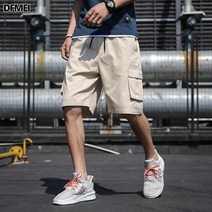 DFMEI 캐주얼 팬츠 여름신상 남성반바지 얇은 와이드한판 캐주얼 카고팬츠 남자 비치팬츠