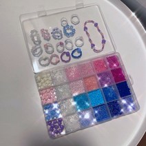 비즈공예 DIY 세트 키트/우정템 꽃반지 동백이 반지 만들기 비즈바늘무료증정/비즈반지 재료, 5.비즈키트(3), 2.누름볼+올챙이캡세트(실버)