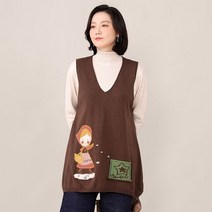 애비뉴투지 엄마옷 소녀 여성 봄 가을 겨울 브이 롱 니트 조끼 V10156 50대 60대 중년여성