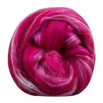 Revolution Fibers – Constellation Range Roving 226.8g8온스 | 70% 염색 메리노 및 30% 투사 실크 콤드 탑의 다양한 색상 톤 블렌드, Aries Pink