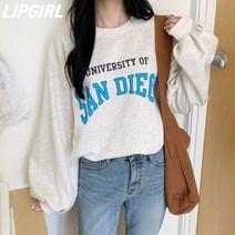 [립걸]셀리 영문 기모맨투맨