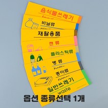노랑색 안내판 분리수거 금연 주차금지 쓰레기 투기 금지 청소중 문고리 표지판 종류선택 1개, 비닐류 3개입