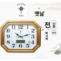 인덱스 금각 벽시계 전파 팔각, 16인치, 2528 티타늄 리퀴드 에디션