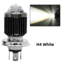 헤드라이트전구 차량전구 자동차안개등 할로겐등 1 오토바이 LED 헤드 라이트 BA20D H6 H4 6000k 슈퍼 밝은 하이 로우 빔 흰색 노란색 CSP 렌즈 전기 자동차 전구, [07] H4 White 2