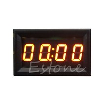 자동차 디지털 시계 12V/24V LED 시계 24 시간 자동차 시계 자동차 인테리어 장식, 주황색