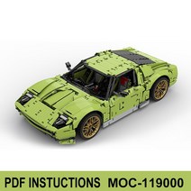 MOC-119000 람보 그린 스포츠카 호환 42115 블록 브릭 교육용 3694 개 신제품, 01 MOC-119000