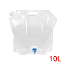 보틀백 보냉파우치 5l10l 휴대용 야외 접이식 접이식 물 가방 캠핑 하이킹 피크닉 바베큐 마시는 캐리어 저장 물 컨테이너, 흰색 10리터, 협력사