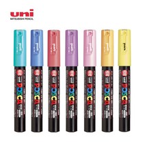 미쯔비시) 유니 포스카 POSCA 마카세트 1M 3M 5M 8K 7색 8색 12색 15색, 3M 7색/파스텔