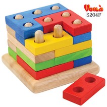 원목 아기 교구 도형 퍼즐 끼우기 장난감 3세 3개월, 상.세.참.조