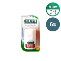 GUM 검 치과 위브 언왁스 대용량 치실183m 1040 6개입, 없음