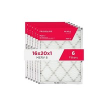 Fricidaire PureAir® 20x25x1 MERV 8알레르겐 정전 주름 에어컨 HVAC AC 노 필터 - 6팩 (확장 치수 19.81 X 24.81 X 0.81), MERV 8, 16x20x1
