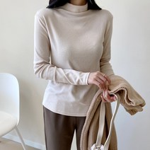 데일리앤 듀엘 여성 폴라티 겉기모 반목 이너 티셔츠