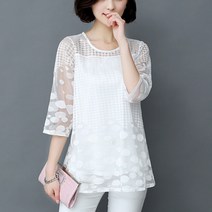 유앤미 여성 엄마선물용 루즈핏 블라우스