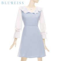 [블루레이스] 배색플랫카라플레어원피스_BIS1OP4280