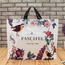 꽃새 쇼핑백 50장 1set 매장 비닐 쇼핑 봉투, 중45*35cm