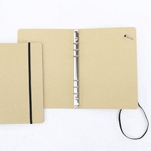 6공 바인더 a5 다이어리 노트 커버 이면지활용, 크라프트