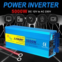 정현파 인버터 DC 12v AC 220v 전원 2000W 3000W 5000W 볼트 변환기 변압기 자동차 LED 디스플레이 태양, [01] 12V  220V 2000W