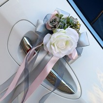웨딩카장식 자동차 유럽과 미국의 바이스 도어 핸들 백미러 시뮬레이션 로즈 레드 핑크, 스타일 5