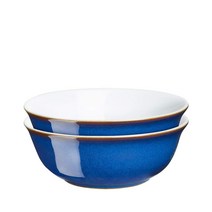 Denby 1048807 Imperial Blue Cereal Bowl 덴비 임페리얼 블루 시리얼볼 2피스, 기본