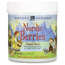 노르딕네츄럴스 노르딕 베리 멀티비타민 구미 오리지널 구미 베리 120 개, 1병, 120개