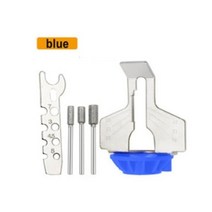 기계 날 체인 야스리 연마기 연삭기 톱 전기 연마 도구 키트 원통형 코팅 스톤 톱니 모양, [03] Blue